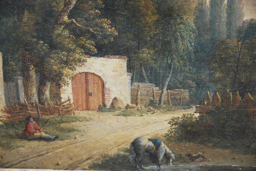 Paysage De Campagne Attributed to Duplessis Bertaux 19th century