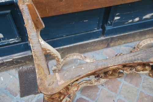 Console in legno intagliato di epoca Luigi XV