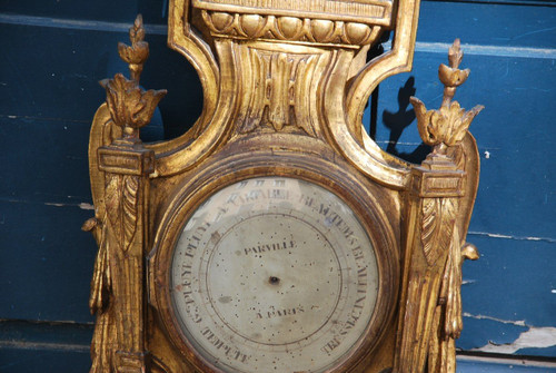 Beautiful Gilded Wood Barometer Louis XVI period