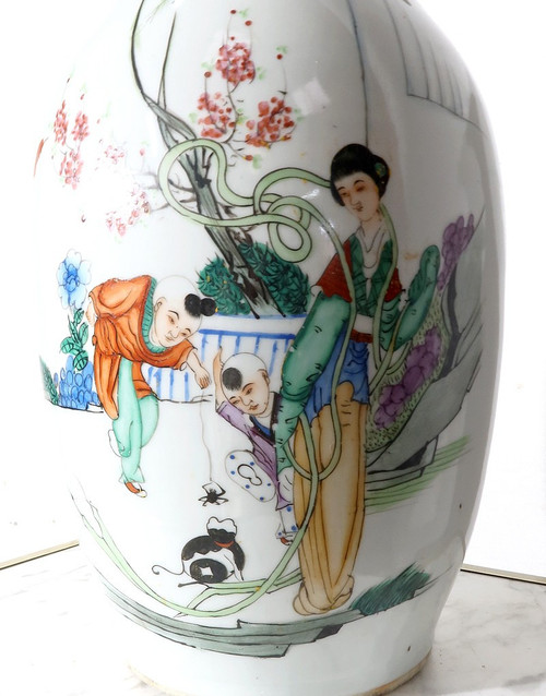 Balustervase aus Porzellan, China - Anfang 20.