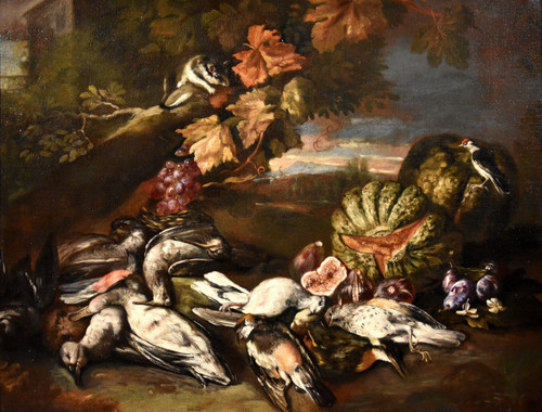 Still Life In A Landscape, Giovanni Paolo Castelli, Known As Spadino (rome, 1659-1730) Attribut