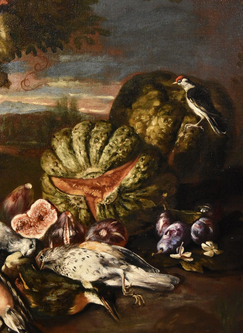 Still Life In A Landscape, Giovanni Paolo Castelli, Known As Spadino (rome, 1659-1730) Attribut