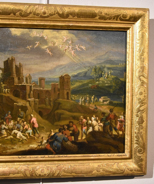 Fantastic Landscape With The Nativity Of Christ, Scipione Compagno (naples 1624 - 1680)