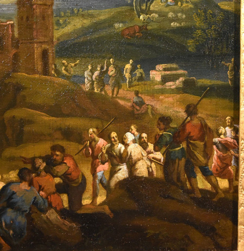 Fantastic Landscape With The Nativity Of Christ, Scipione Compagno (naples 1624 - 1680)