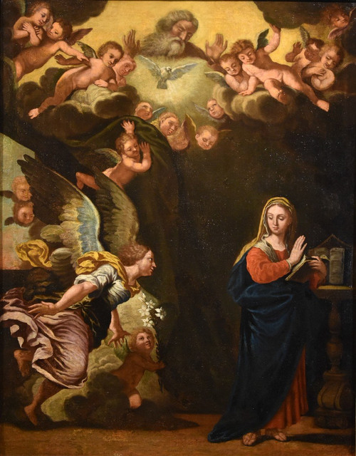 Annunciazione, Girolamo Bonini detto l'Anconitano (Ancona 1600 - Bologna 1680 c.)