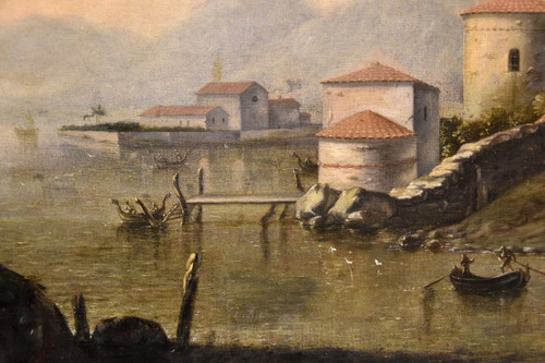 Coastal Landscape Of The Mediterranean, Flemish Painter Active In Italy In The Eighteenth Centu