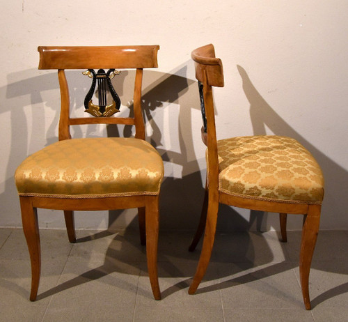 Pair Of Biedermeier Chairs, Germany 19th Century