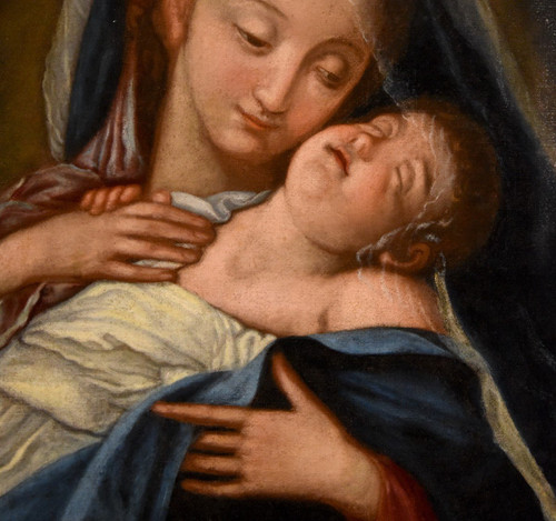 Madonna With Sleeping Child, Follower Of Giovan Battista Salvi Il Sassoferrato (1609 - 1685)