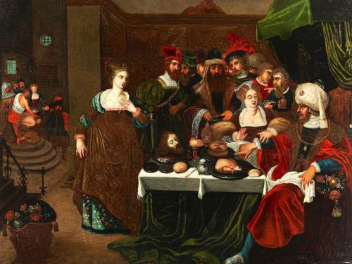 Gaspar Van Den Hoecke (antwerp, 1585 - 1648) Herod's Banquet