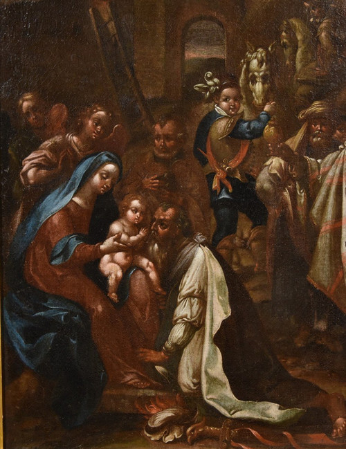 L’Adorazione dei Magi, Giovanni Stradano (Bruges 1523 - Firenze 1605) Bottega di