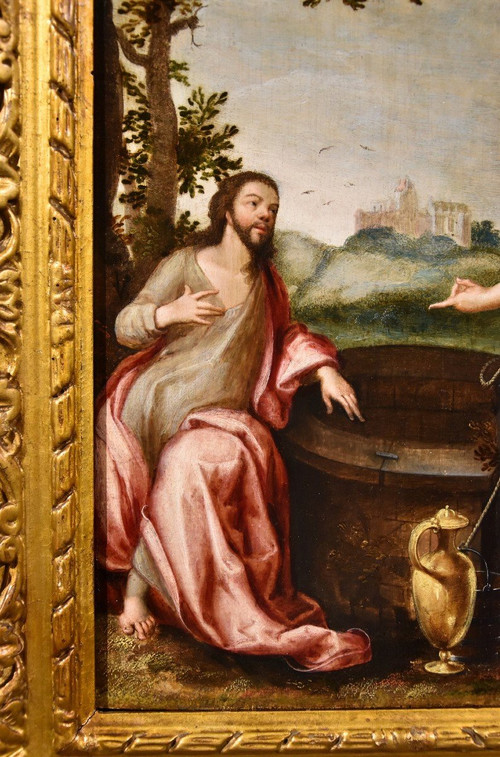 Christ Et La Samaritaine, Ludovico Pozzoserrato (anvers 1550 - Trévise 1605)