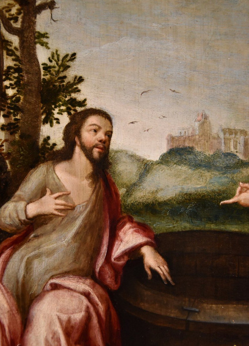 Christ Et La Samaritaine, Ludovico Pozzoserrato (anvers 1550 - Trévise 1605)