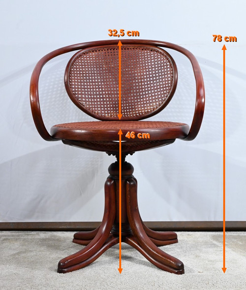 Fauteuil de Bureau en Hêtre, esprit Thonet – Début XXe