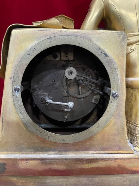 Imposing ormolu clock glorifying Napoleon 1st