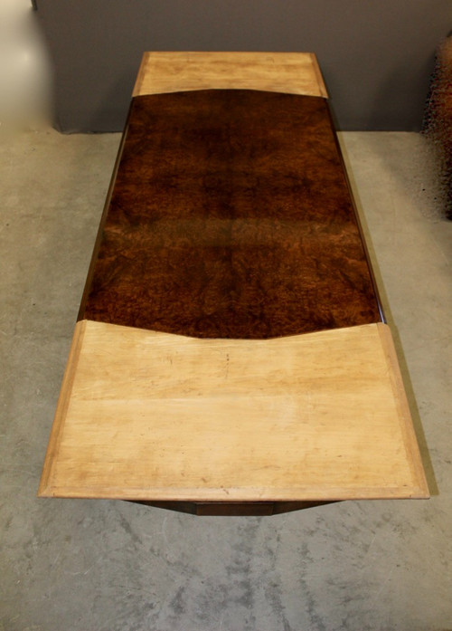 Art Deco Mahogany And Elm burl table circa 1930