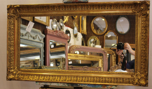 Pair Of Antique Rectangle Mirrors, Gold Leaf 52 X 93 Cm