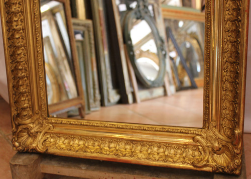 Pair Of Antique Rectangle Mirrors, Gold Leaf 52 X 93 Cm