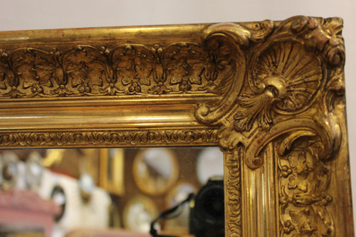 Pair Of Antique Rectangle Mirrors, Gold Leaf 52 X 93 Cm