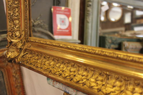 Pair Of Antique Rectangle Mirrors, Gold Leaf 52 X 93 Cm