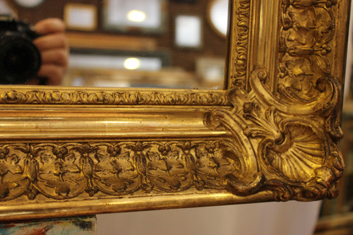 Pair Of Antique Rectangle Mirrors, Gold Leaf 52 X 93 Cm