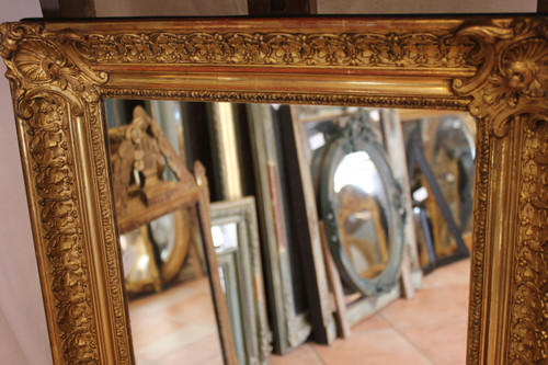 Pair Of Antique Rectangle Mirrors, Gold Leaf 52 X 93 Cm