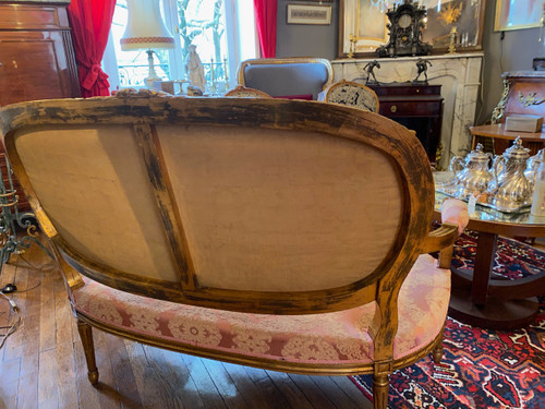 Louis XVI style gilded wood salon