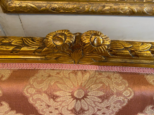 Louis XVI style gilded wood salon