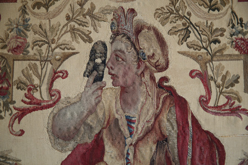 Fragment of tapestry, Manufacture des Gobelins, royal commission after Audran for Louis XIV