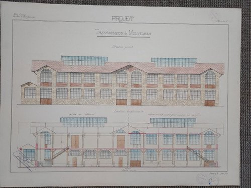 14 Dessins d'architecture 19e siècle