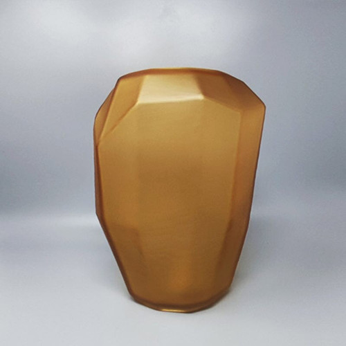 1970 Magnificent polyhedral vase by Dogi in Murano glass. Made in Italy