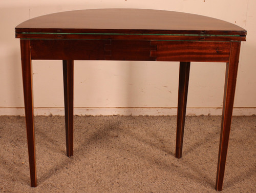 Console Or Games Table In Mahogany And Inlays