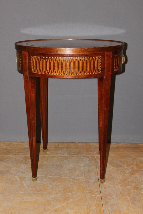 Louis XVI Style Hot Water Bottle Table In Marquetry Around 1900