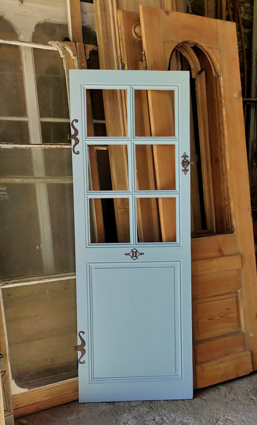 Old Glass Door With 6 Tiles