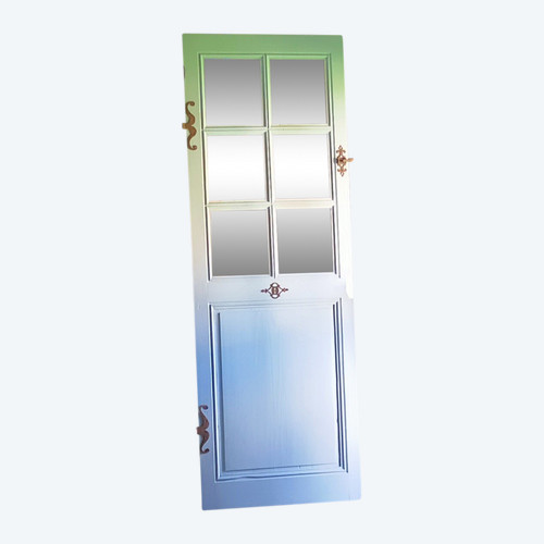 Old Glass Door With 6 Tiles