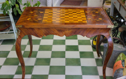 Table à Jeu Marquetée XVIIIème Siècle , Louis XV