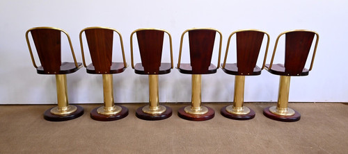 Rare Suite of Six Liner Chairs, England – Early 20th Century