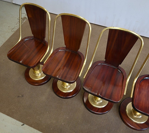 Rare Suite of Six Liner Chairs, England – Early 20th Century