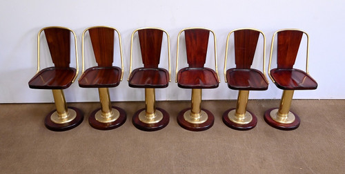 Rare Suite of Six Liner Chairs, England – Early 20th Century