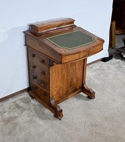 Victorian Davenport Walnut Desk, England – 1st part 19th century