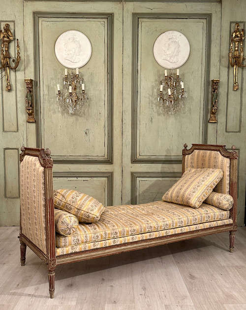 Rest Bed In Lacquered Wood, Louis XVI Period Circa 1780