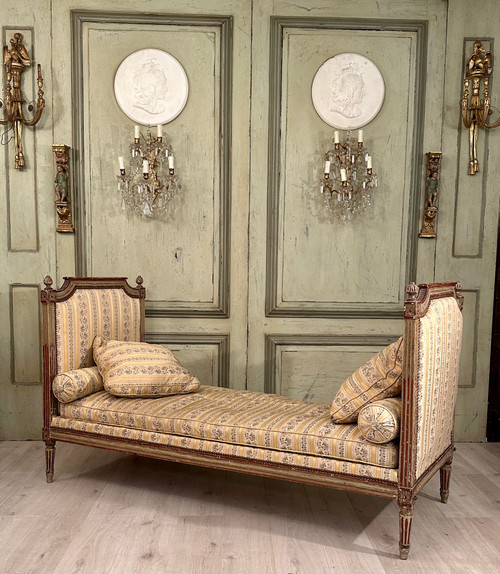 Rest Bed In Lacquered Wood, Louis XVI Period Circa 1780