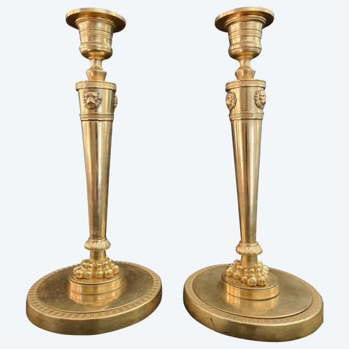 Large pair of Empire period torches.