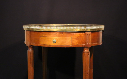 19th Century Hot Water Bottle Table, Carrara Marble