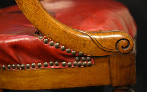 Restoration Office Armchair, Mahogany, 19th Century