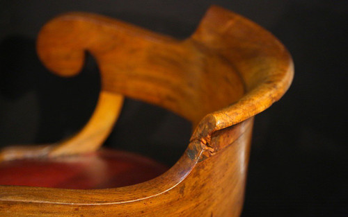 Restoration Office Armchair, Mahogany, 19th Century