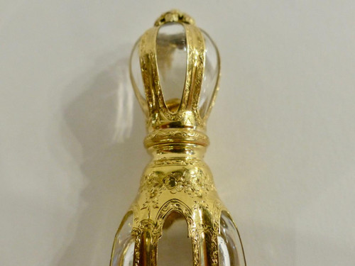 Crystal and Gold Salt Bottle, 19th Century