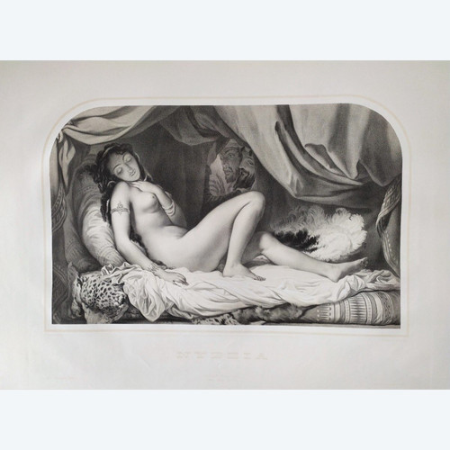 Nude Oriental Woman Orientalist Print 19th Harem