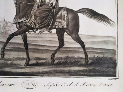 Mamluk On Arabian Horse After Carle And Horace Vernet Orientalist Engraving