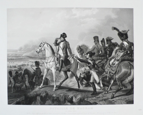 Napoléon Wagram Gravure 19éme d'après Horasce Vernet