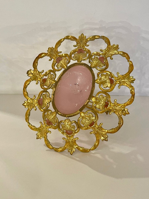 Basket In Opaline And Pomponne Napoleon III Period